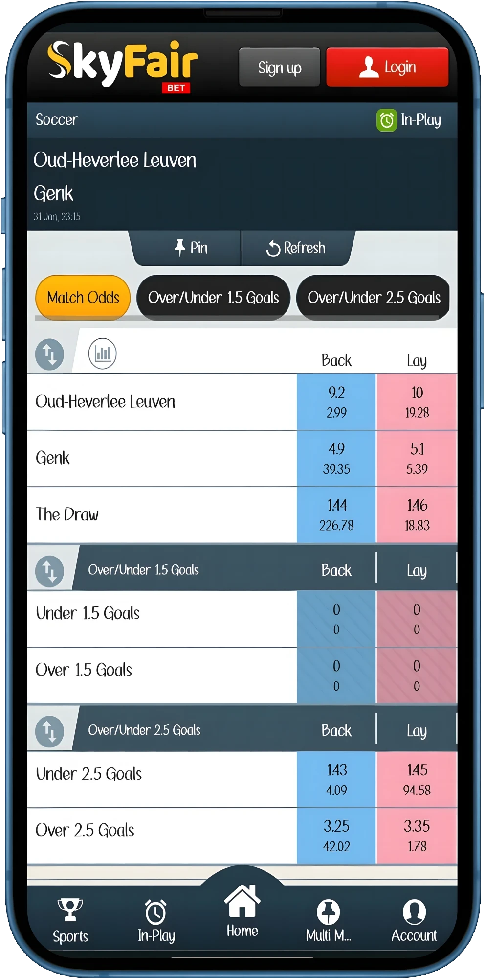 Skyfair white-label betting platform preview across devices